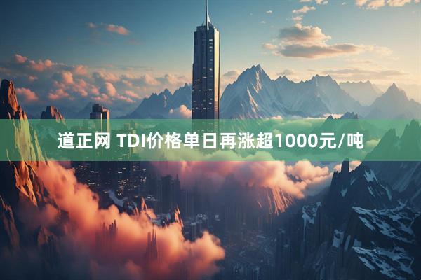 道正網(wǎng) TDI價格單日再漲超1000元/噸