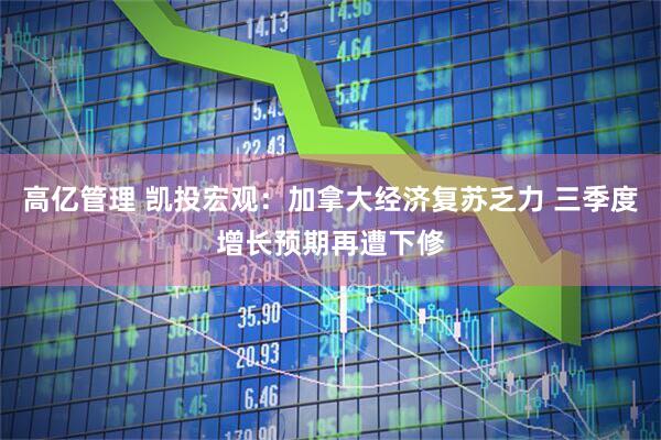高億管理 凱投宏觀：加拿大經(jīng)濟復(fù)蘇乏力 三季度增長預(yù)期再遭下修
